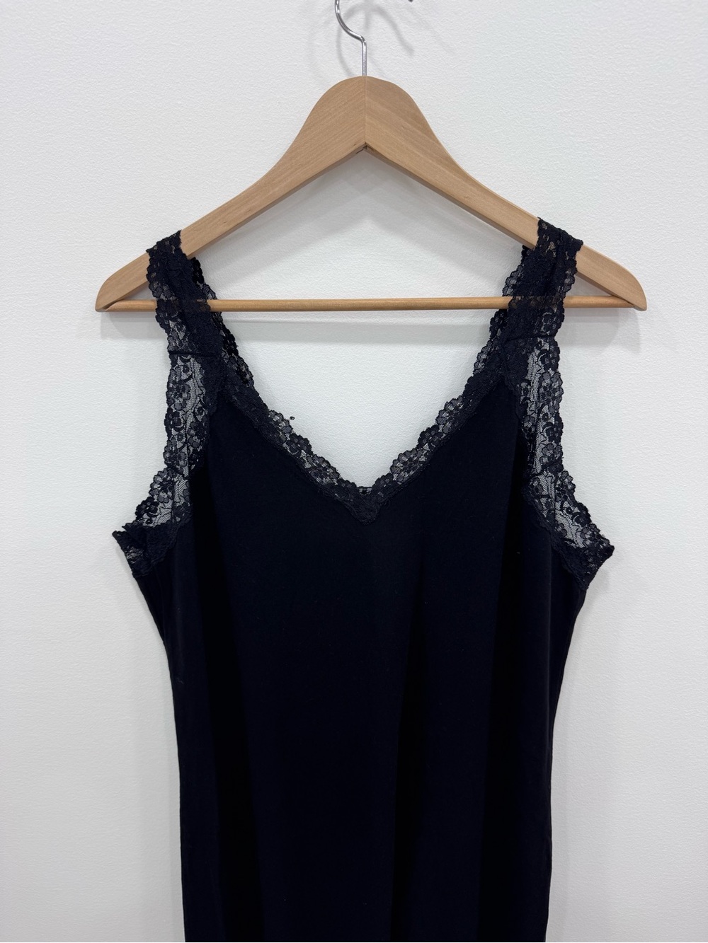 Peruvian Connection Black Nightgown with Lace and Sheer Back Detail Women's XL - Picture 7 of 9